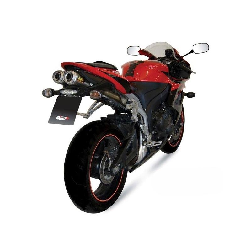 Silencieux double MIVV X-Cone Plus inox satiné Honda CBR600RR 07-12