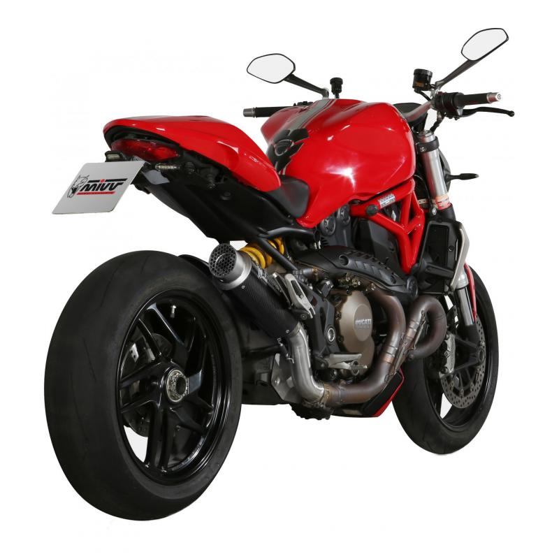 Silencieux Mivv GP Pro carbone casquette inox Ducati Monster 1200 14-1