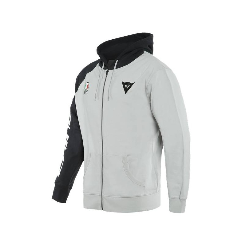 Sweat zippé à capuche Dainese Racing Service gris/noir