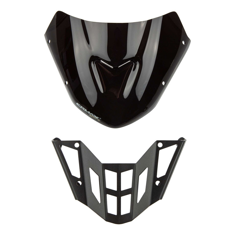 Saute-vent Ermax Hyperport 18 cm Yamaha MT-07 18-20 noir foncé opaque