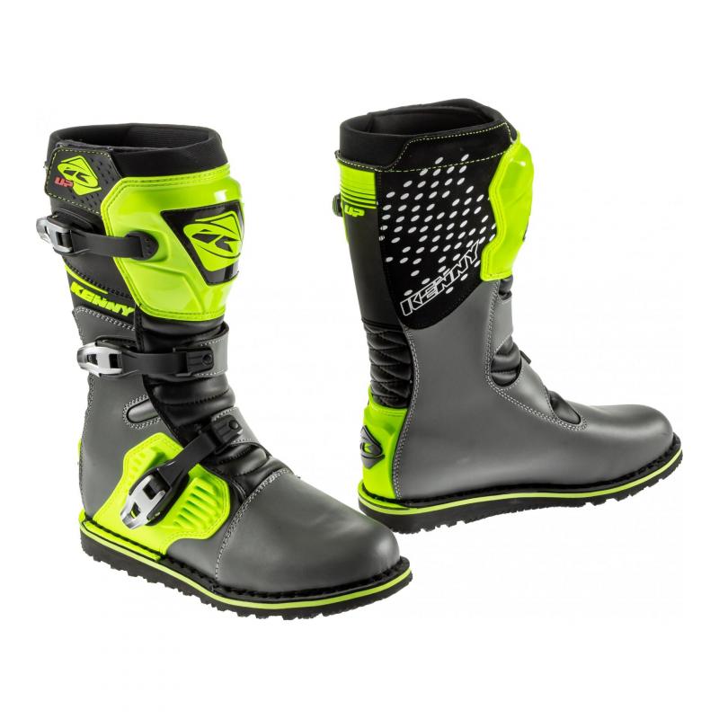 Bottes trial Kenny Trial-up gris/jaune fluo