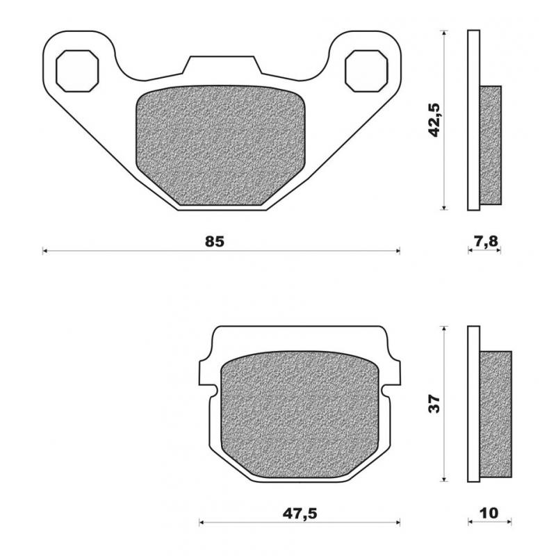 Plaquettes de frein avant Newfren FD0061BT pour Peugeot 50-100 Vivacit