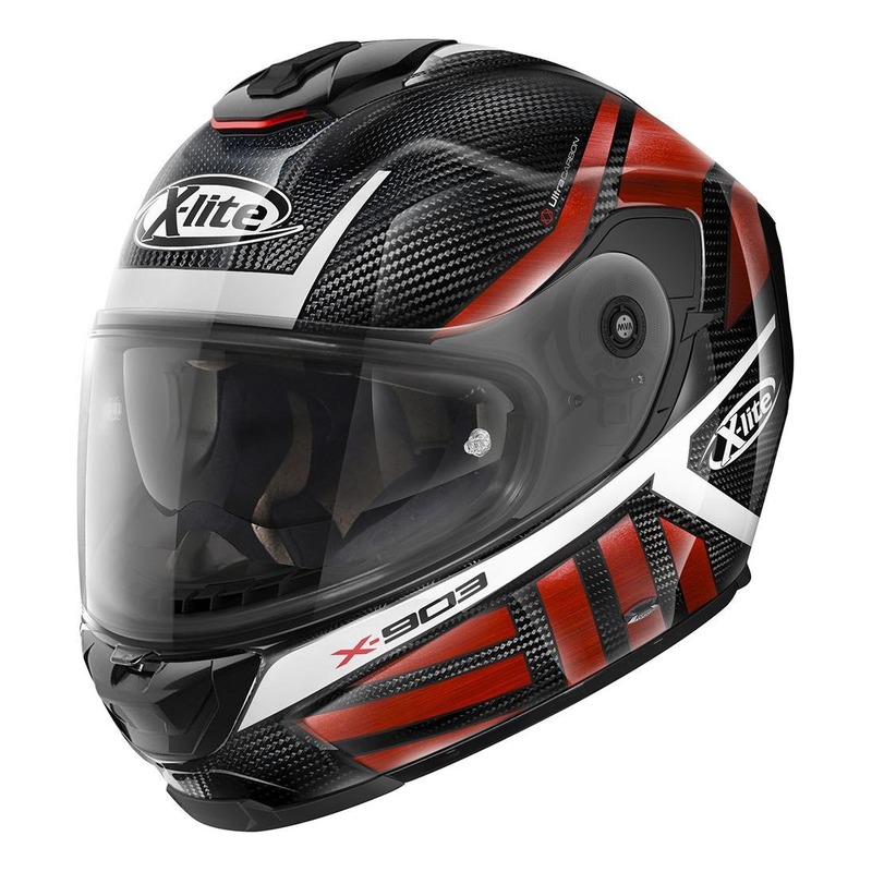 Casque intégral X-Lite X903 Ultra Carbon Cheyenne N-Com rouge/carbone