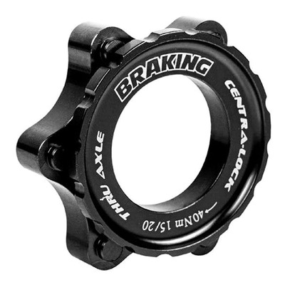 Adaptateur Disque 6 trous Braking Centerlock axe Ø15/20mm noir