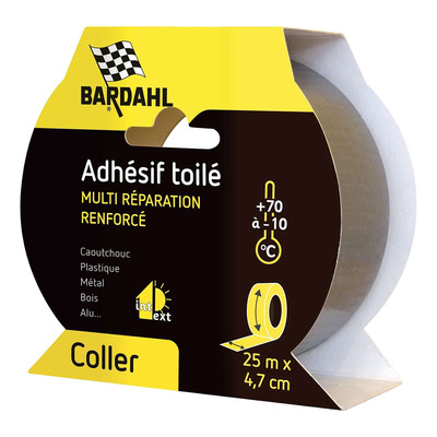 Adhésif toilé Bardhal 25m x 4,7 cm gris