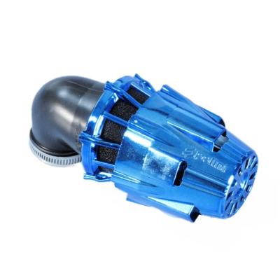 Filtre à air Polini Blue Air Box Ø 46 mm 90° bleu