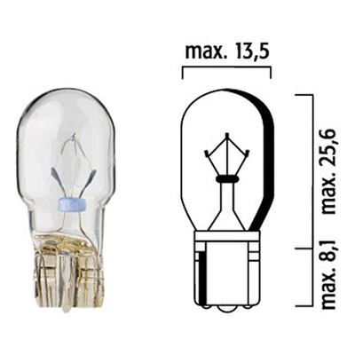 Ampoule Flösser 12V 10W W2,1x9,5d T13 blanc
