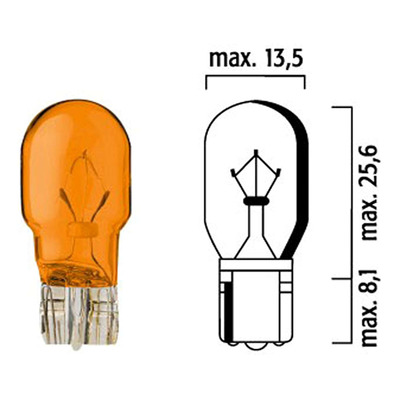 Ampoule Flösser 12V 10W W2,1x9,5d T13 orange