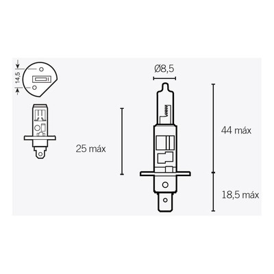 Ampoule V parts P14,5S 12V 55W type H1