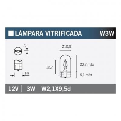 Ampoule Vicma W3W W2,1x9,5d 12V 3W