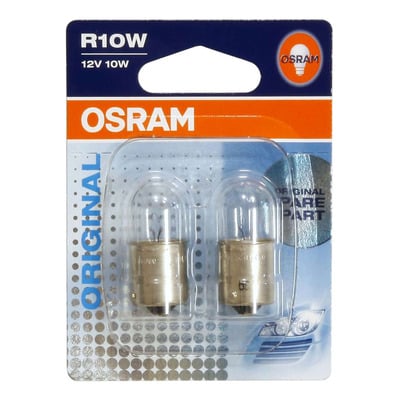 Ampoules Osram Ba15s 12V 10W x2