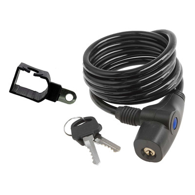 Antivol à câble Ultime Bike à clé Ø8mm x 1,50m noir (support inc)