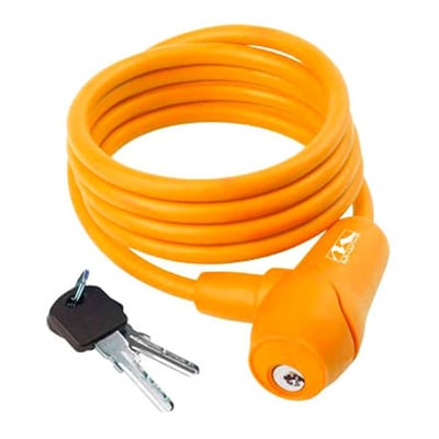 Antivol à câble Ultime Bike à clé Ø8mm x 1,50m orange