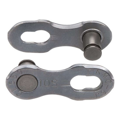 Attache rapide vélo KMC chaîne 10v EPT NR anti-rouille argent (x2)