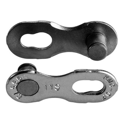 Attache rapide vélo KMC chaîne 11v EPT R anti-rouille argent (x2)