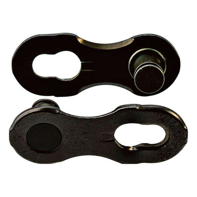 Attache rapide vélo KMC chaîne 12v DLC NR noir (x2)