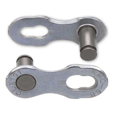 Attache rapide vélo KMC chaîne 1v EPT NR anti-rouille argent (x2)