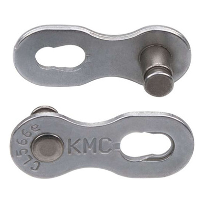 Attache rapide vélo KMC chaîne 9v EPT NR anti-rouille argent (x2)
