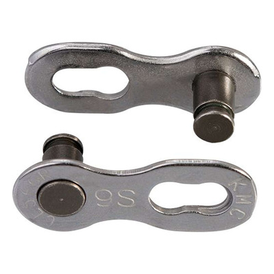 Attache rapide vélo KMC chaîne 9v EPT R anti-rouille argent (x2)