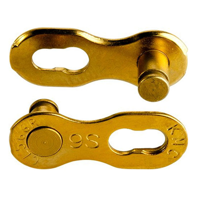 Attache rapide vélo KMC chaîne 9v TI-N R or (x2)