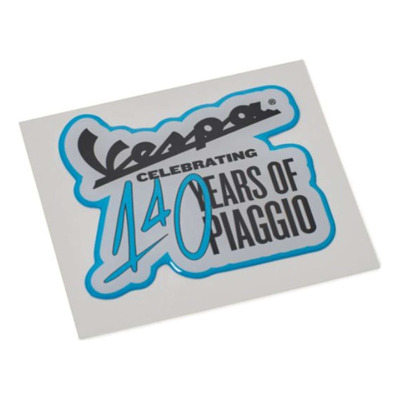 Autocollant 140 YEARS OF PIAGGIO 60x60 mm d'origine Piaggio 8L0084MNNWHT