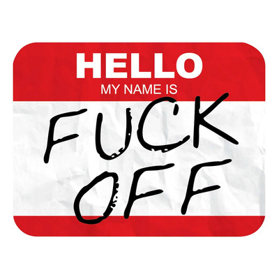 Autocollant Lethal Threat hello my name is 60x80 mm