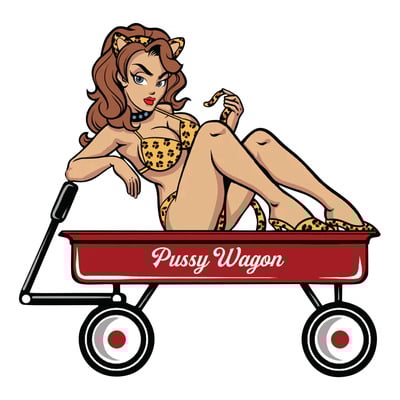 Autocollant Lethal Threat pussy wagon 60x80 mm