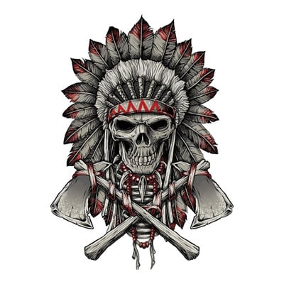 Autocollant Lethal Threat renegade skull 60x80 mm