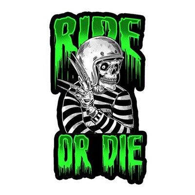 Autocollant Lethal Threat ride or die 60x80 mm