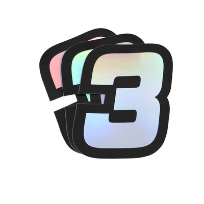 Autocollant numéro 3 Doppler holographique