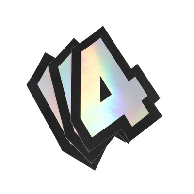 Autocollant numéro 4 Doppler holographique