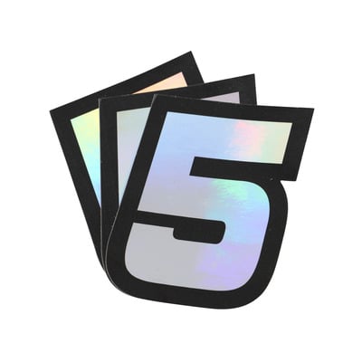 Autocollant numéro 5 Doppler holographique