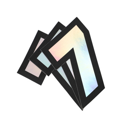 Autocollant numéro 7 Doppler holographique