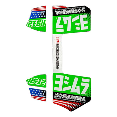 Autocollants d’Échappement YOSHIMURA Verts pour Silencieux Type RS-12