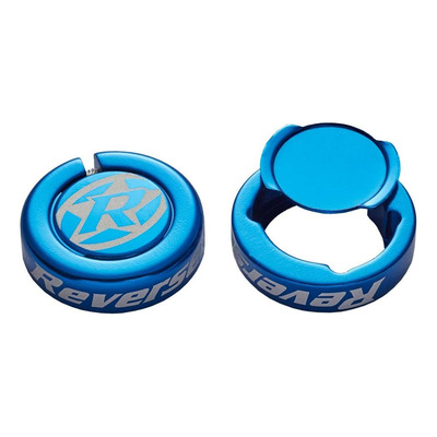 Bagues de serrage de poignées Reverse Lock-On Chips bleu (x2)