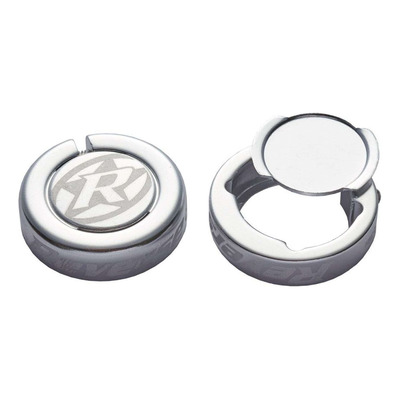 Bagues de serrage de poignées Reverse Lock-On Chips argent (x2)