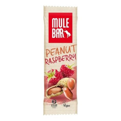 Barre énergétique Mulebar Framboise, Cacahuète 40g (Boite de 15 barres)