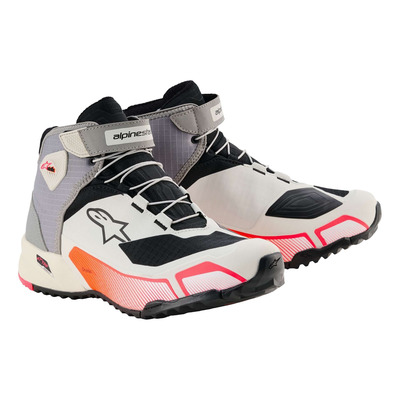 Baskets moto femme Alpinestars CR-X Women’s Drystar white/mid gray/black/diva pink