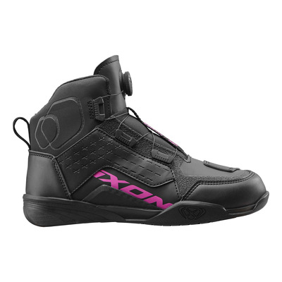 Baskets moto femme Ixon Vyper WP Lady noir/fushia