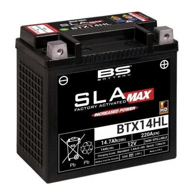 Batterie BS Battery BTX14HL 12V 14,7Ah SLA MAX activée usine