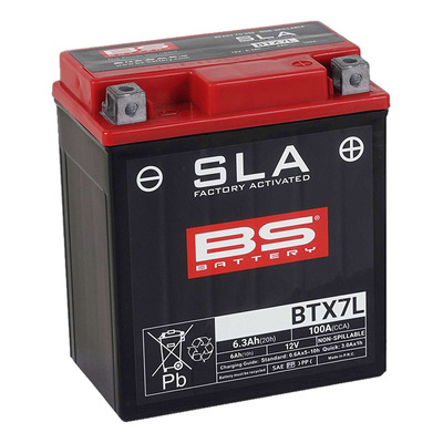 Batterie BS Battery BTX7L 12V 6Ah SLA activée usine