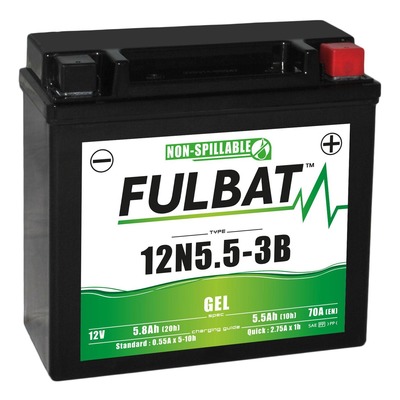 Batterie Fulbat 12N5.5-3B GEL 12V 5Ah + à droite