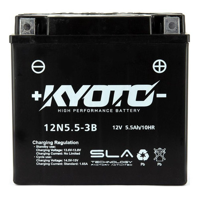 Batterie Kyoto 12N5.5-3B SLA AGM prête à l'emploi