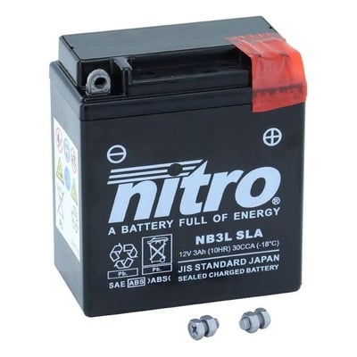 Batterie Nitro NB3L SLA 12V 3Ah prête à l’emploi