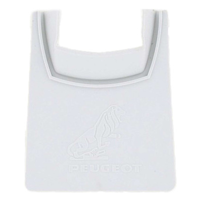 Bavette de garde boue avant grise claire avec logo Peugeot 103