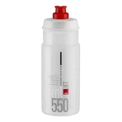 Bidon Elite Jet 550ml Clear/Rouge