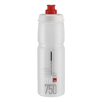 Bidon Elite Jet 750ml Clear/Rouge