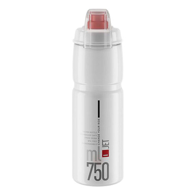 Bidon Elite Jet Plus 750ml Clear/Rouge