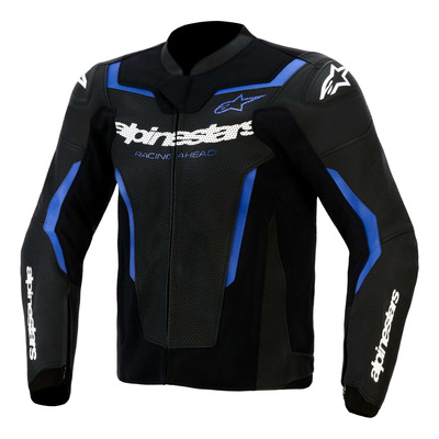 Blouson cuir Alpinestars GP Force V2 Airflow black/metallic blue