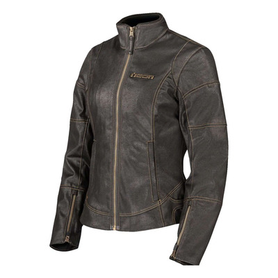 Blouson cuir femme Icon Women Tuscadero 3™ noir/or